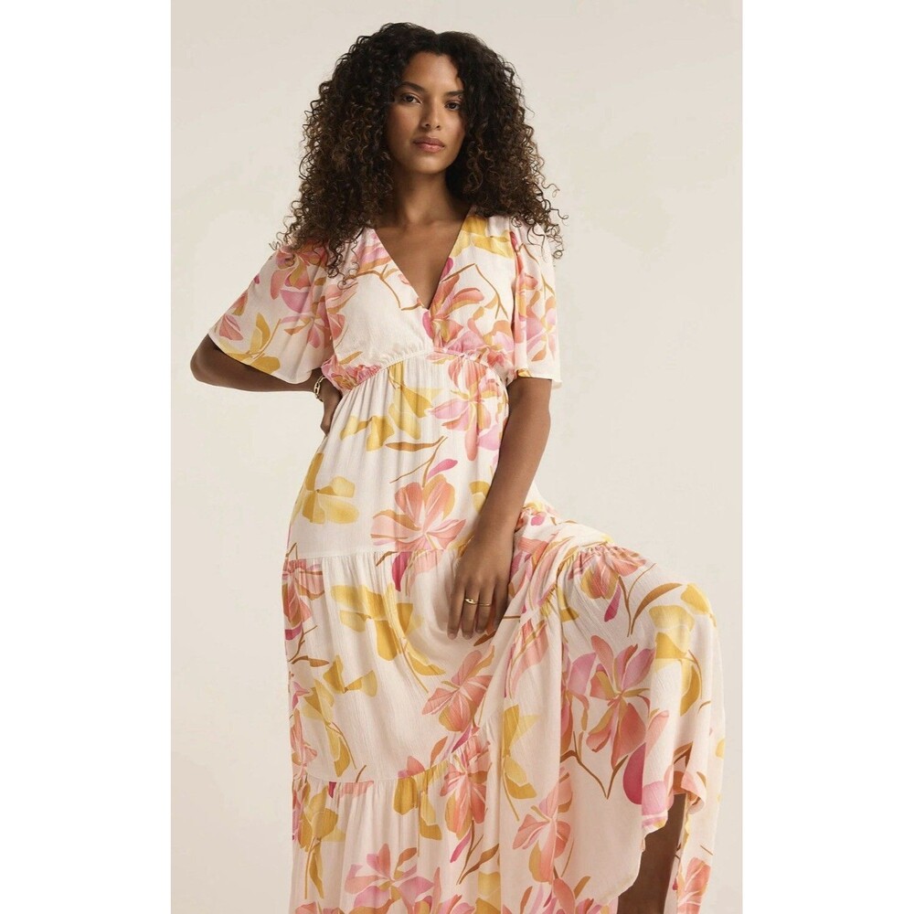 Z Supply Kat Golden Hour Floral Dress Size S Spring Easter